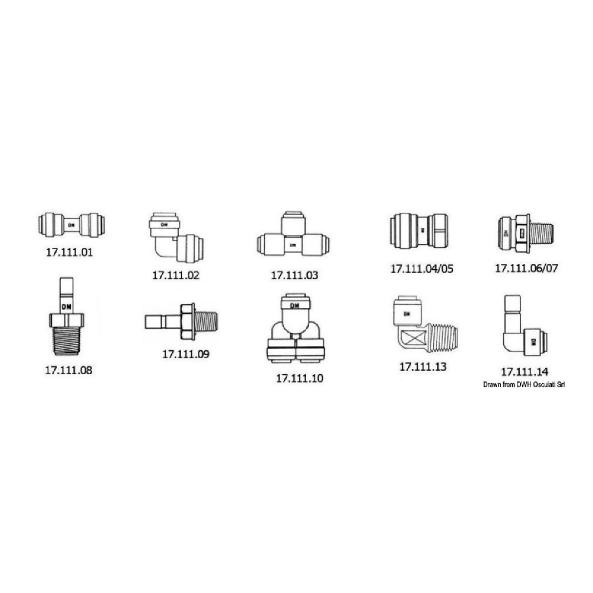 Osculati Schnellkupplungen für Wassersysteme KP 12 mm 17.111.01