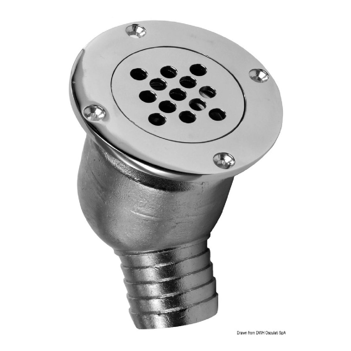 Osculati Cockpitablauf 45 mit Rückschlagventil 17.118.01