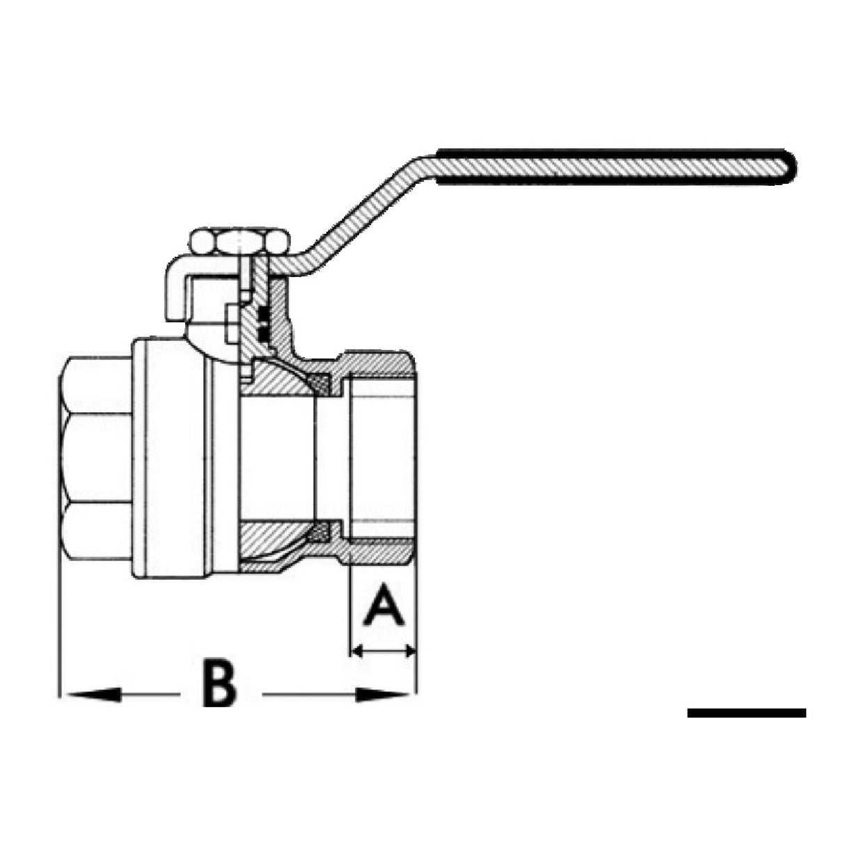 Osculati Saracinesca a sfera in ottone nichelato PN25 femmina/femmina 17.228.01