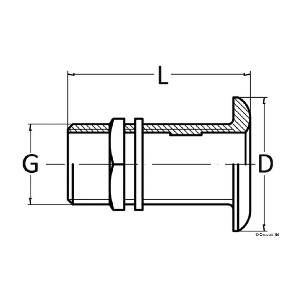 Osculati Scarico a mare ottone 17.321.80