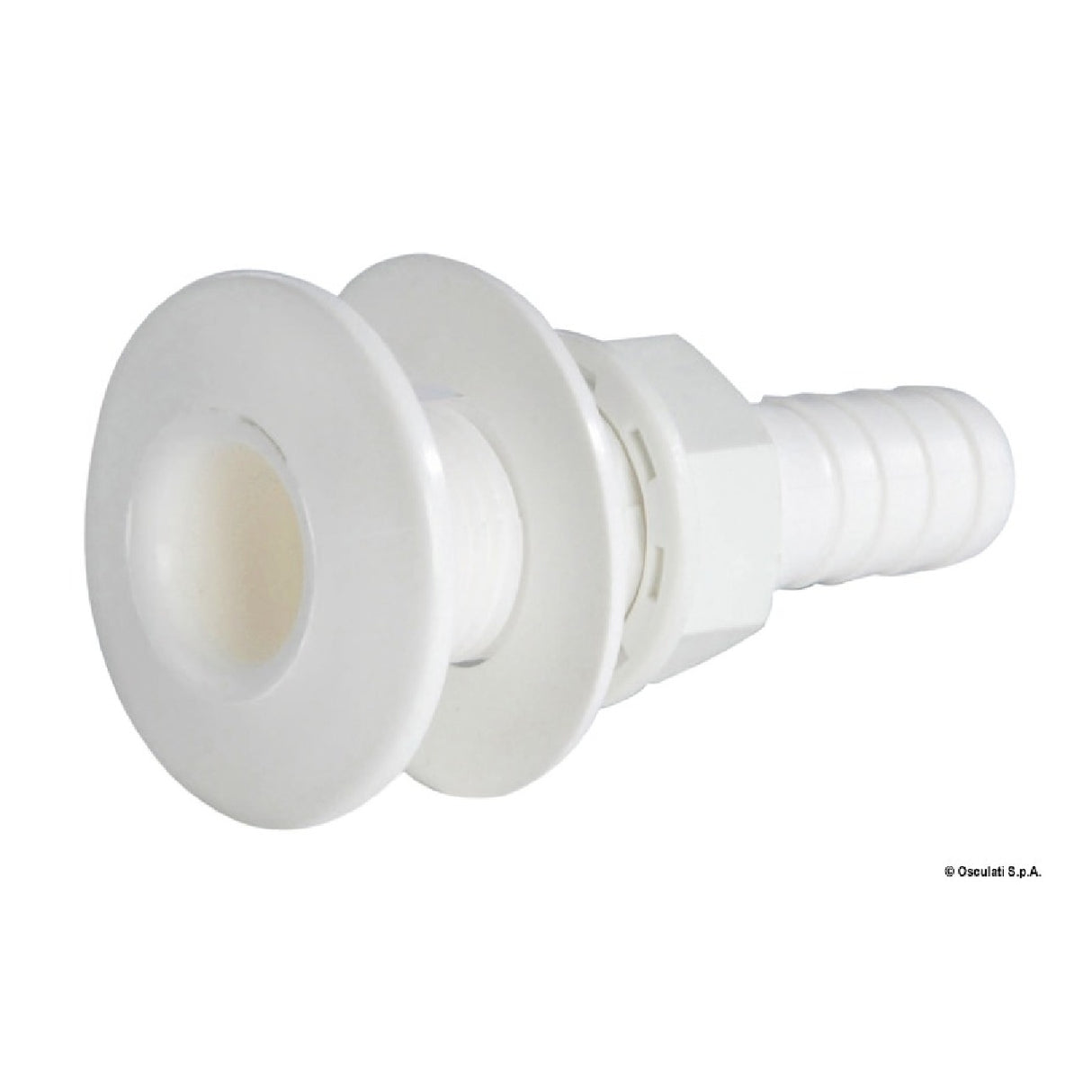 Osculati Scarico a mare in plastica bianca dritto 17.322.01