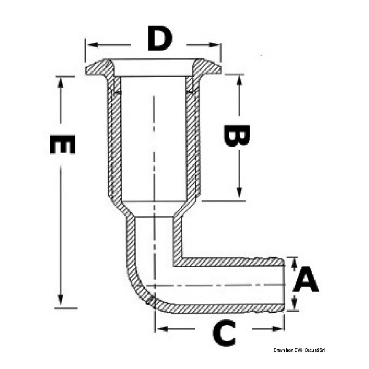 Osculati Scarico a mare 90 in inox 17.328.34