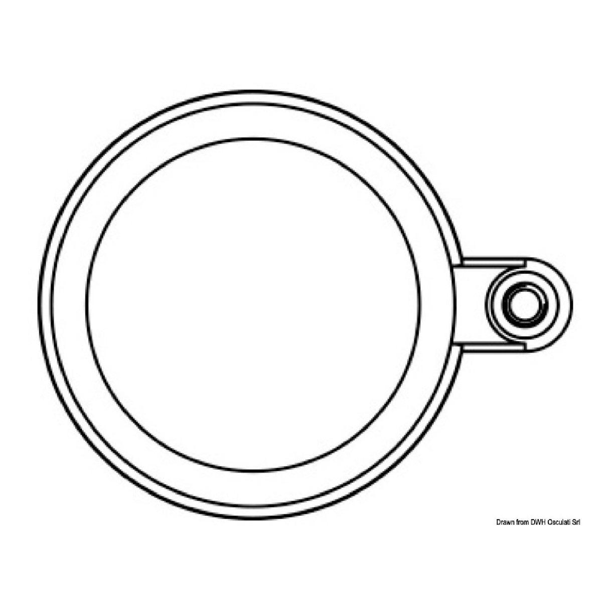 Osculati Messingscheibe mit Erdungskabelanschluss 17.342.04