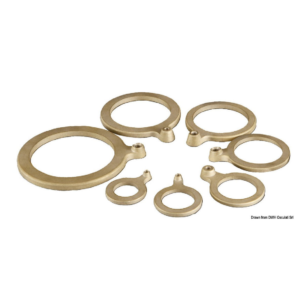 Osculati Messingscheibe mit Erdungskabelanschluss 17.342.04