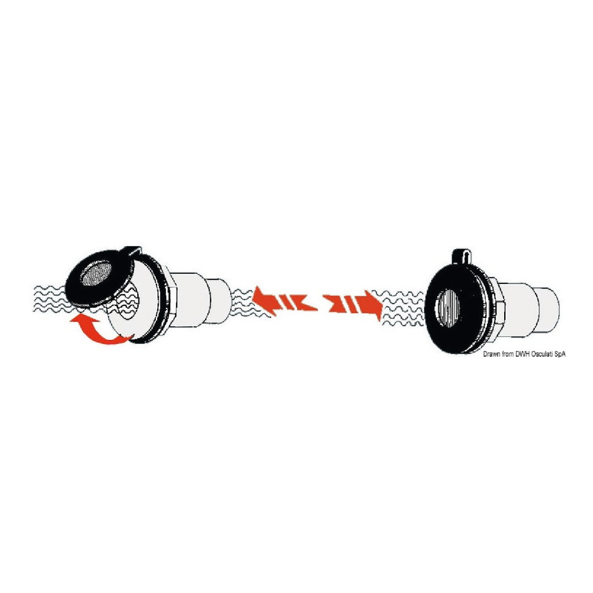Osculati Valvola di non ritorno da 1 pollice -1 pollice 1/2 17.511.03 - AmerigoStore