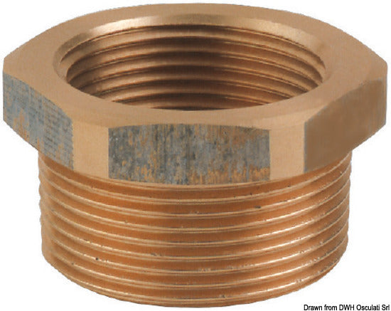 Reductor de bronce macho-hembra de 3/8" x 1/4"