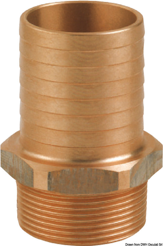 Guidi männlicher Schlauchhalter in Bronze 2 Zoll 1/2 x 60