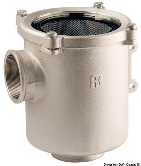 Guidi Ionio Serie vernickelter Bronze-Wasserfilter 1 1/2 Zoll