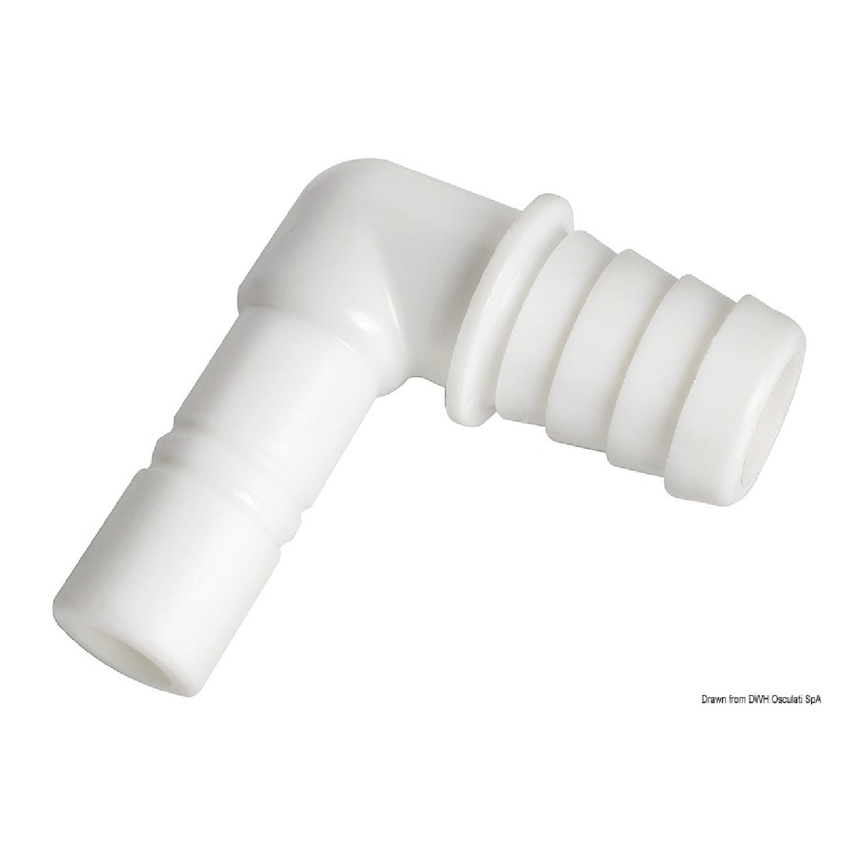 Whale Raccordo cilindrico a gomito per tubo flessibile da 20 mm
