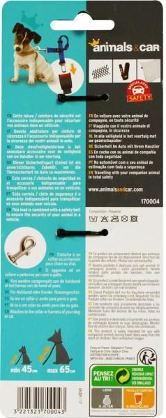 Animals&Car Guinzaglio di sicurezza per cani