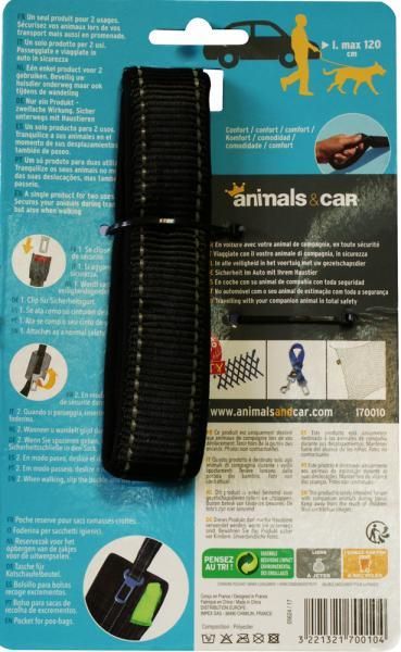 Correa de seguridad para perros 2 en 1 Animals&Car