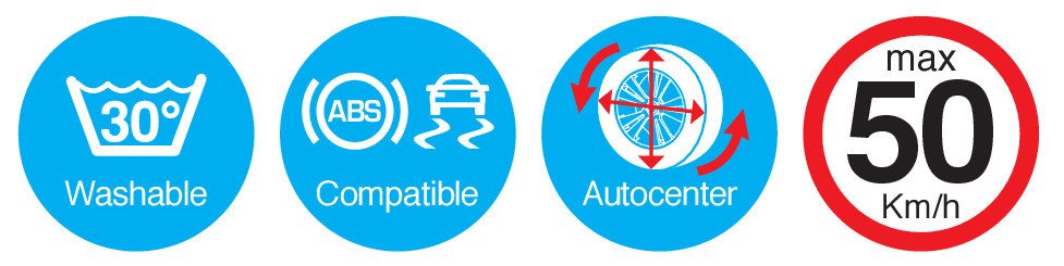 SnowDrive SnowDrive, coppia di calze da neve per auto - SD54 135/70-13 13"
