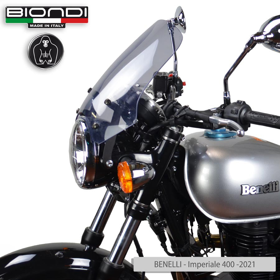 Biondi Cupolino Touring Fumè Chiaro Benelli / Moto Guzzi V7 / Triumph Bonneville / Yamaha XSR