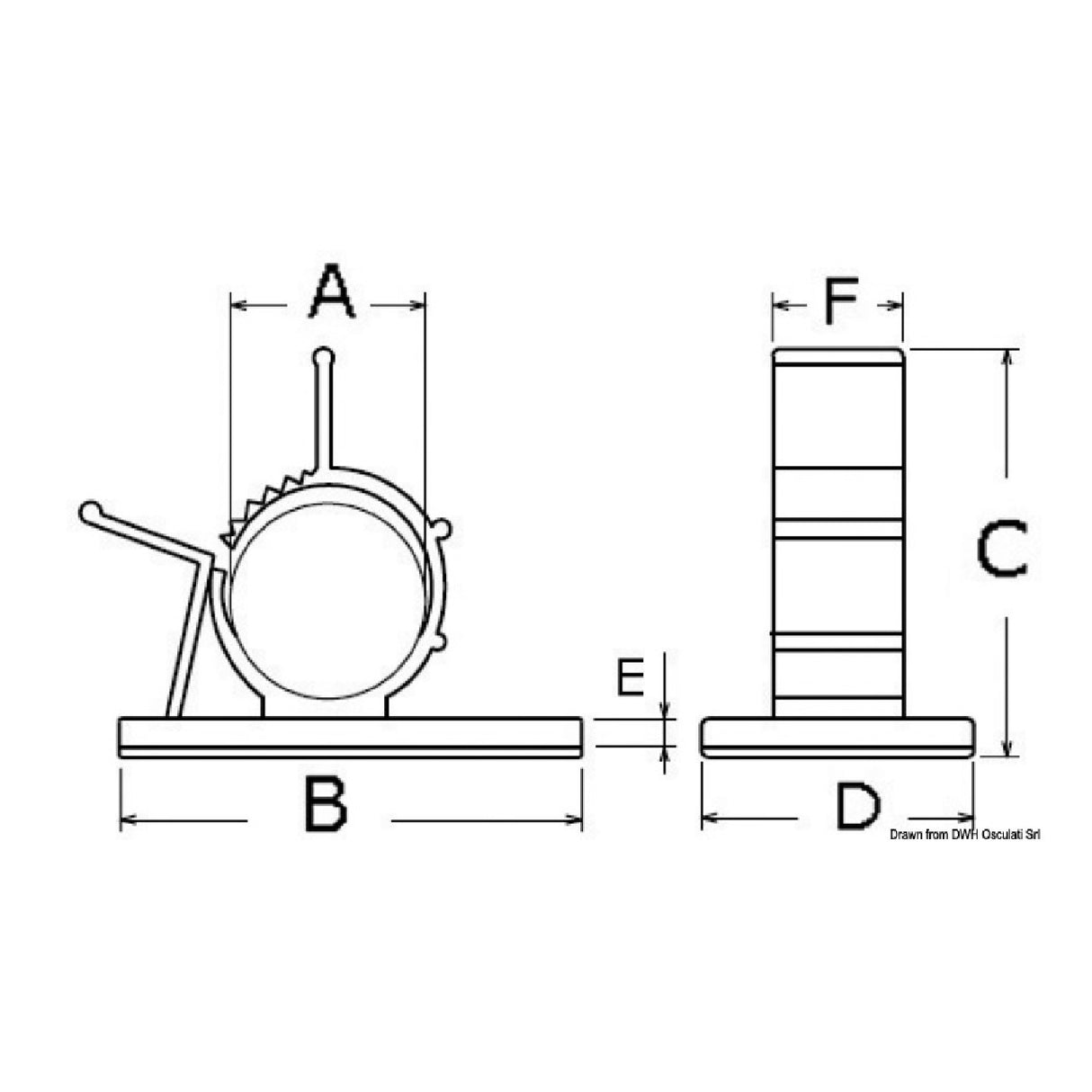 Osculati Klebekabelbinder 18.009.08