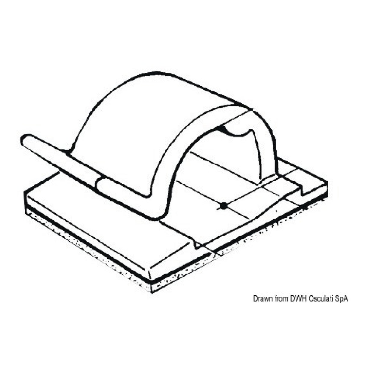 Osculati Selbstklebender Nylon-Kabelclip 18.030.01