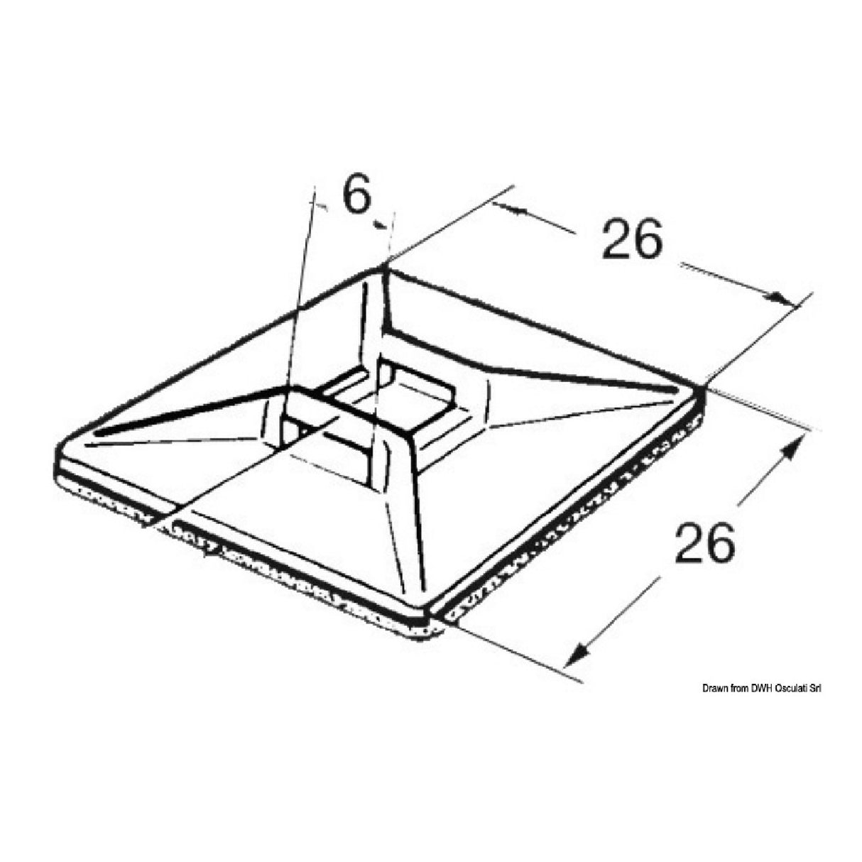 Osculati Basetta 18.032.00 - 1 pack of 100 pieces 18.032.00