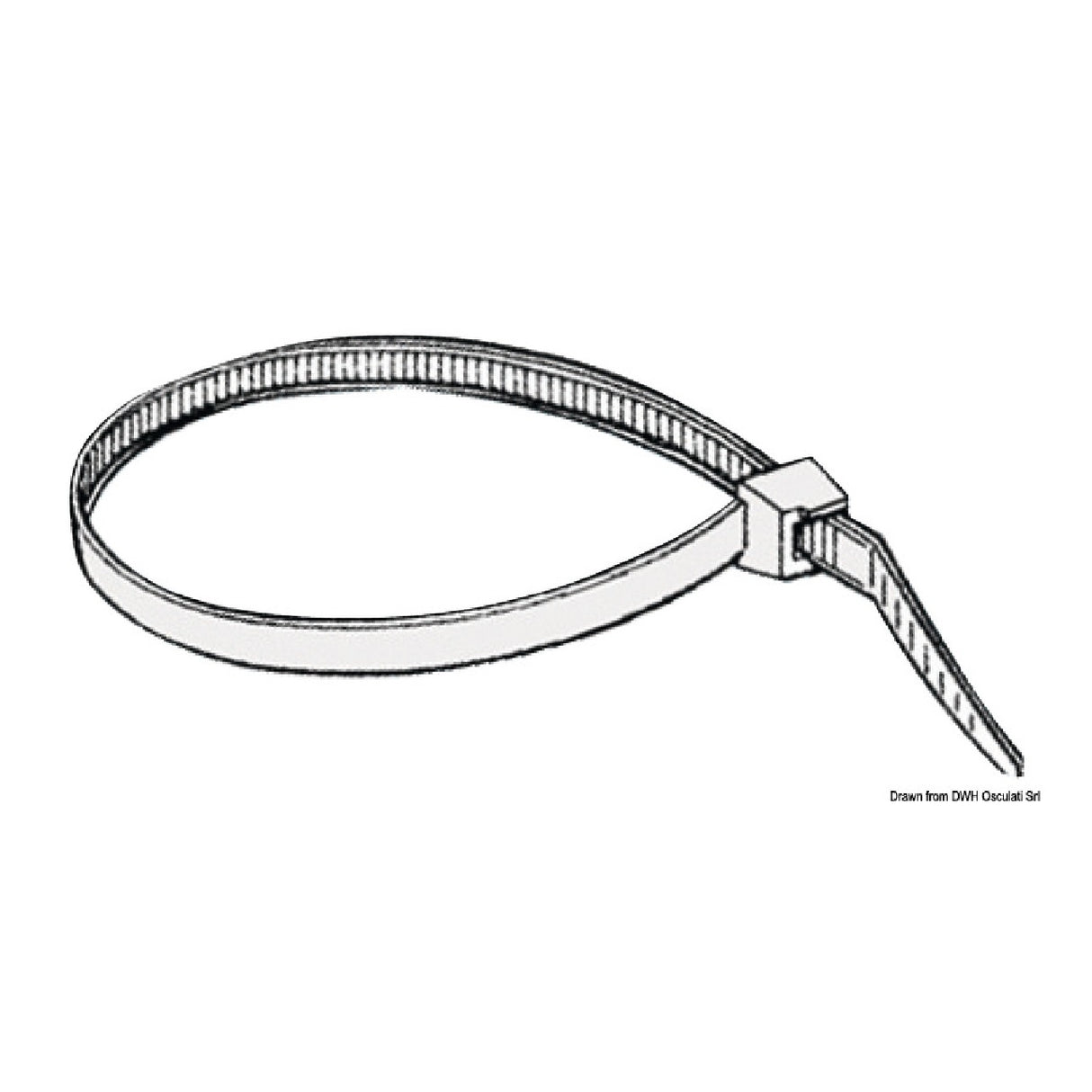 Osculati White Nylon Releasable Cable Ties 18.032.50