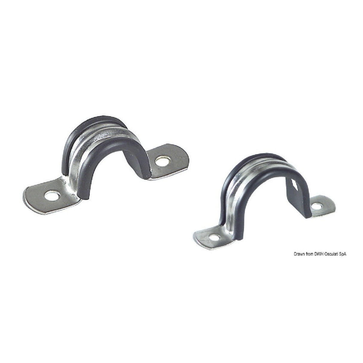 Osculati Stainless steel/rubber pipe/cable clamp 18.040.08