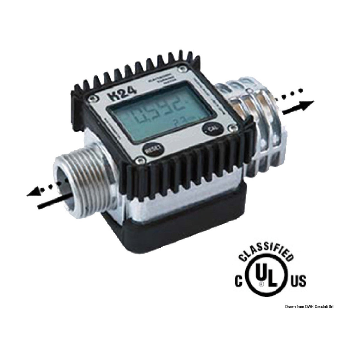 Contalitros digital Osculati para gasolina homologado ADR 18.405.90