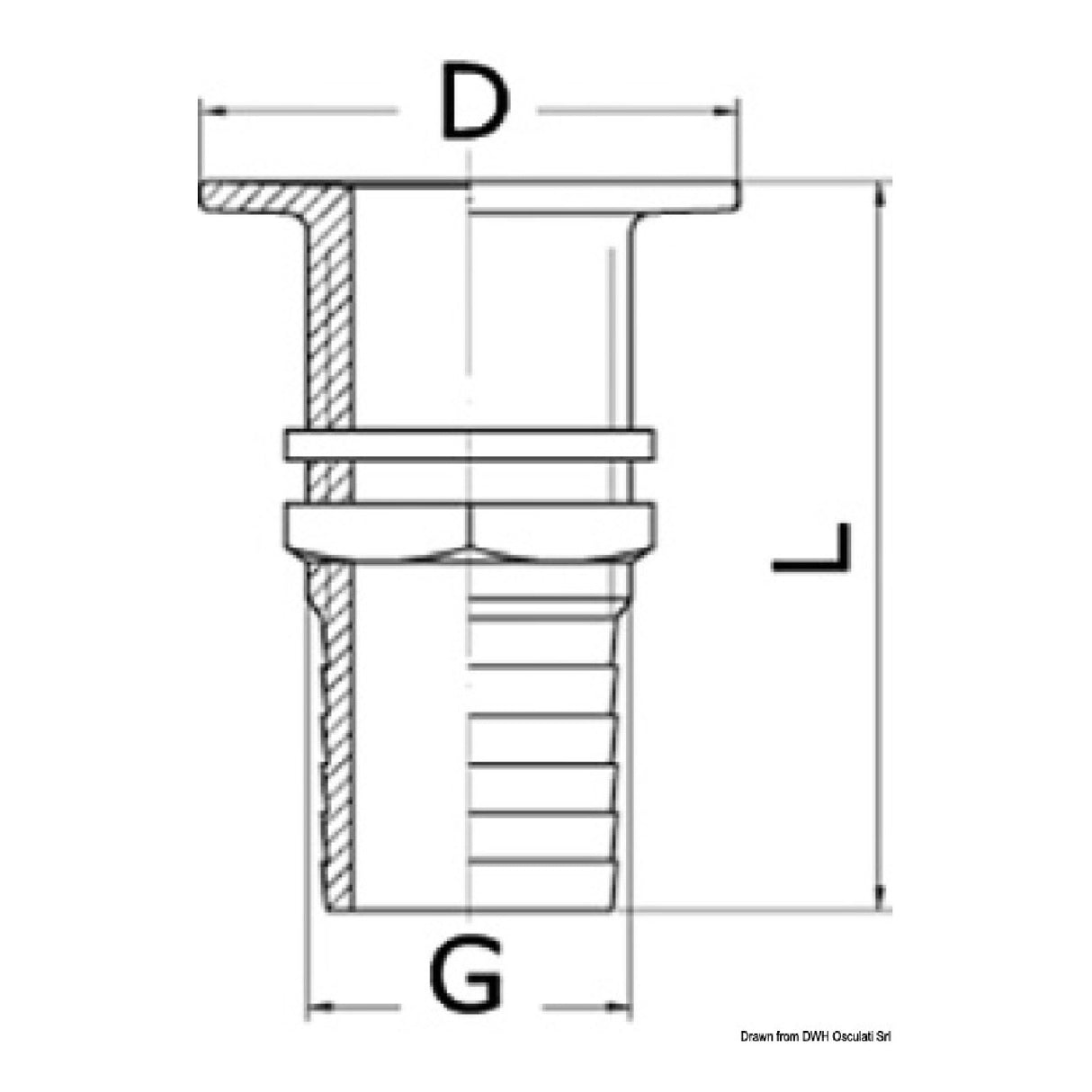 Osculati Messing-Seeventilbuchse 18.531.35