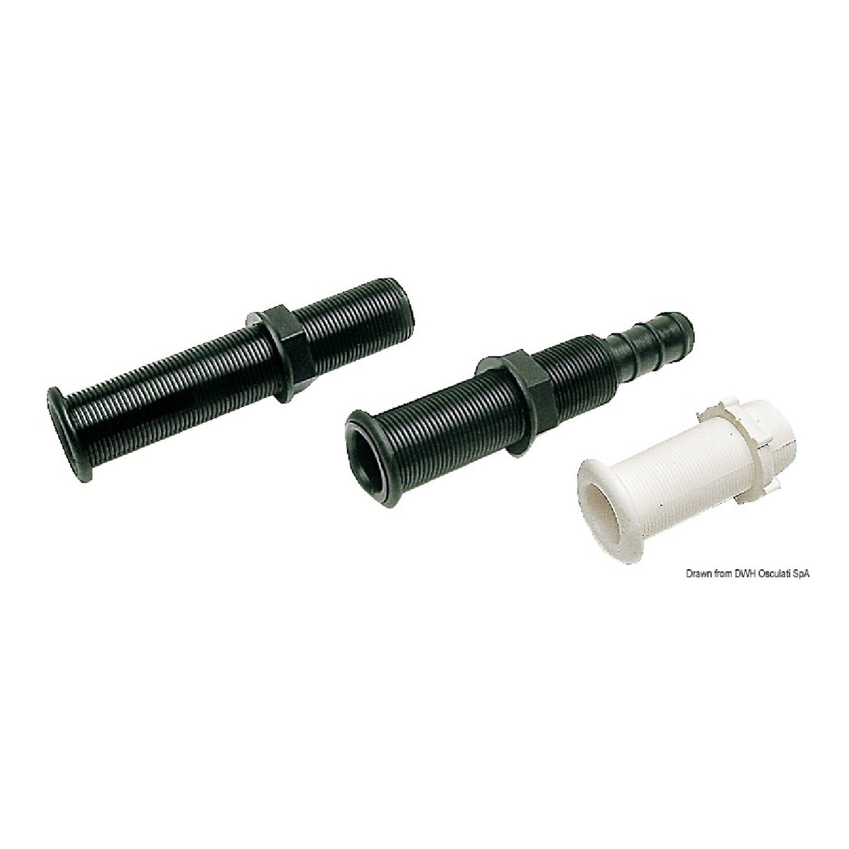 Casquillo de desagüe Osculati para combinar con tapones de expansión negros 18.736.00