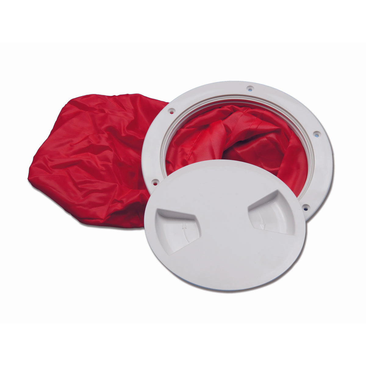 OCTOPUSSY LINE Inspektionskappe für Schlauch nach RAL 9003 mit Schlauchdurchmesser 205 mm