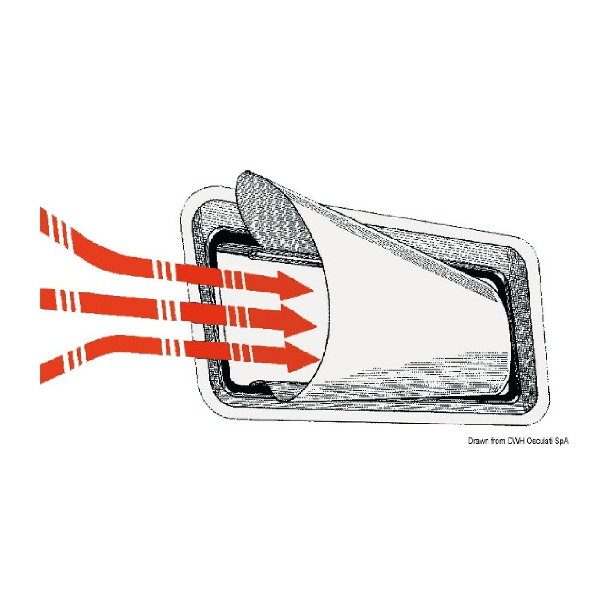 Osculati Universal-Luftförderer für Bullaugen aller Modelle 19.041.00