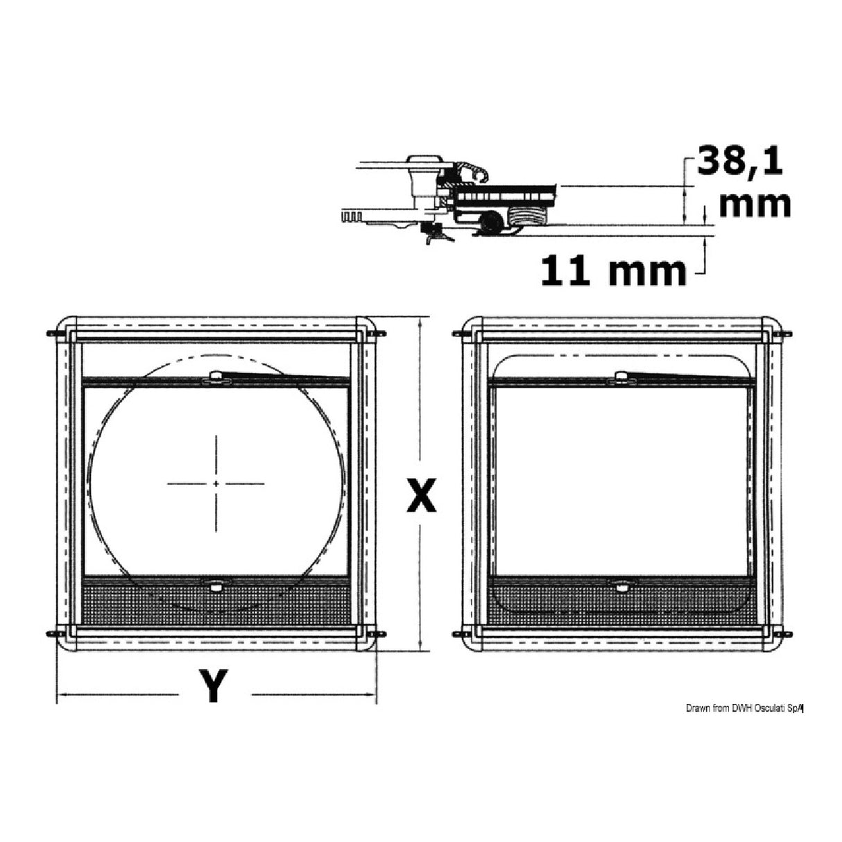Bomar Rundvorhang 609 x 577 mm