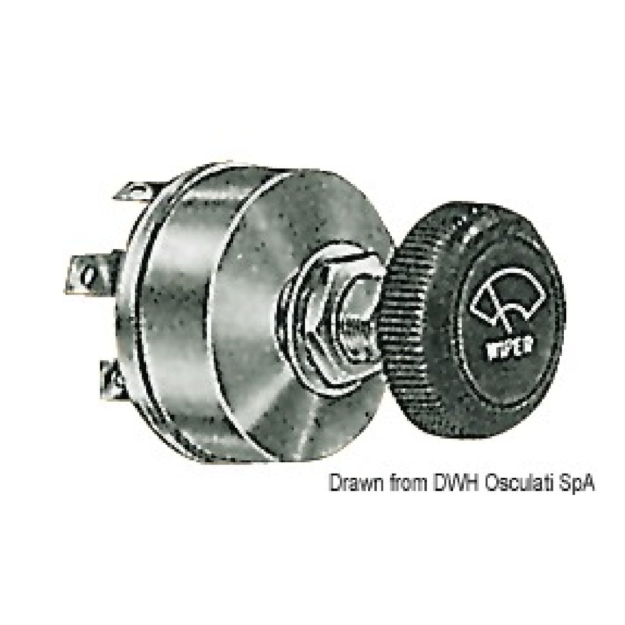 Osculati Windshield wiper control switch with two speed adjustment 19.752.28