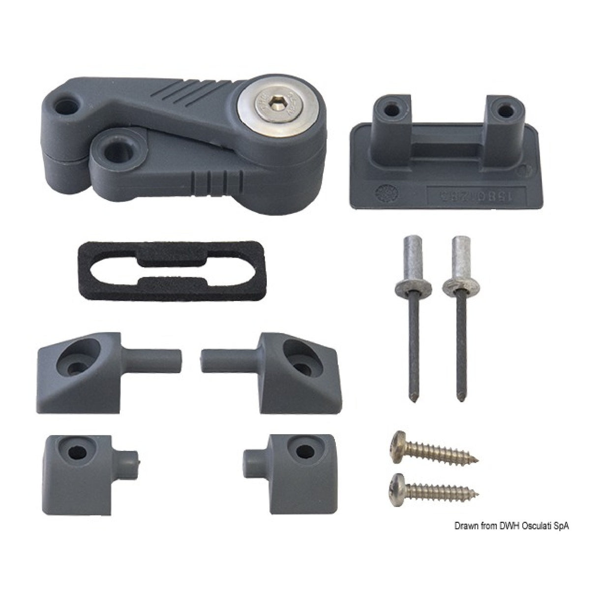 Lewmar Flachprofil-Heckklappen-Ersatzteile, Scharniere, Stangen und Arme