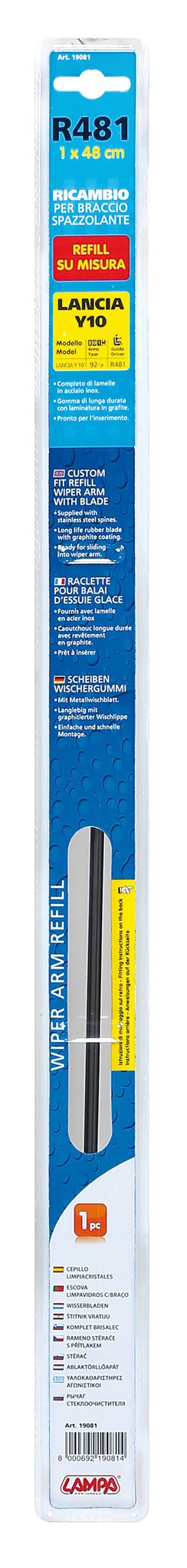 Lampa Refill Tergicristallo R481 48 cm Anteriore - 1 pz