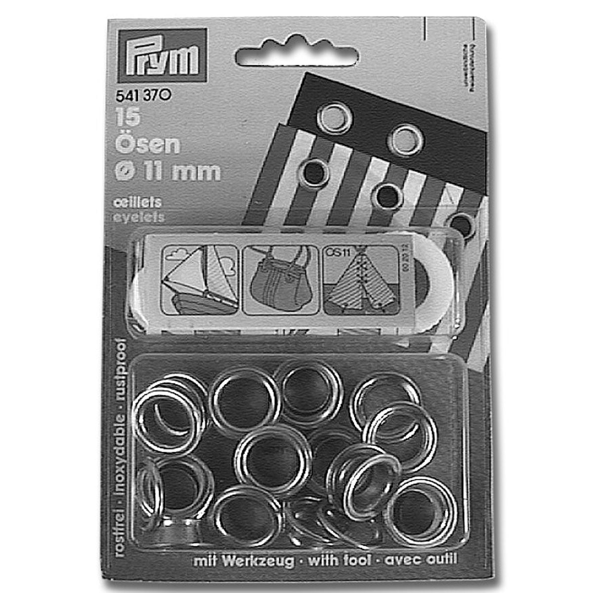 Trem Eyelets and washers for riveting d. mm 11 d. mm 11 Pack of 15 Sets