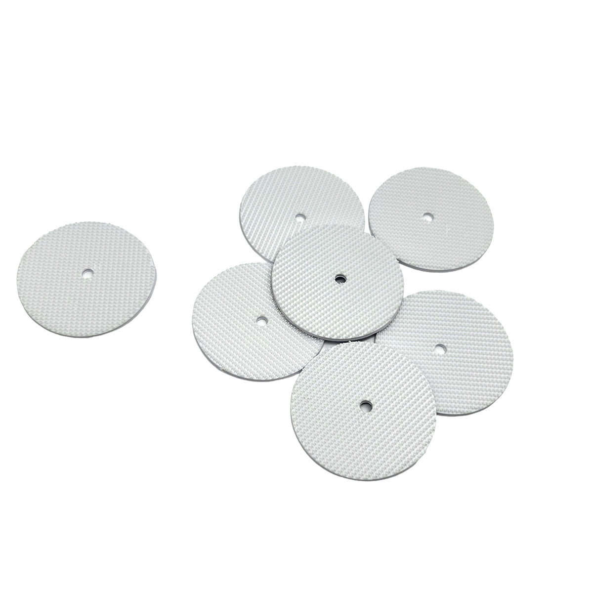 Trem Klettverschlussscheiben (M) Weiß, Durchmesser 45 mm, Loch 3 mm, 50 Stück