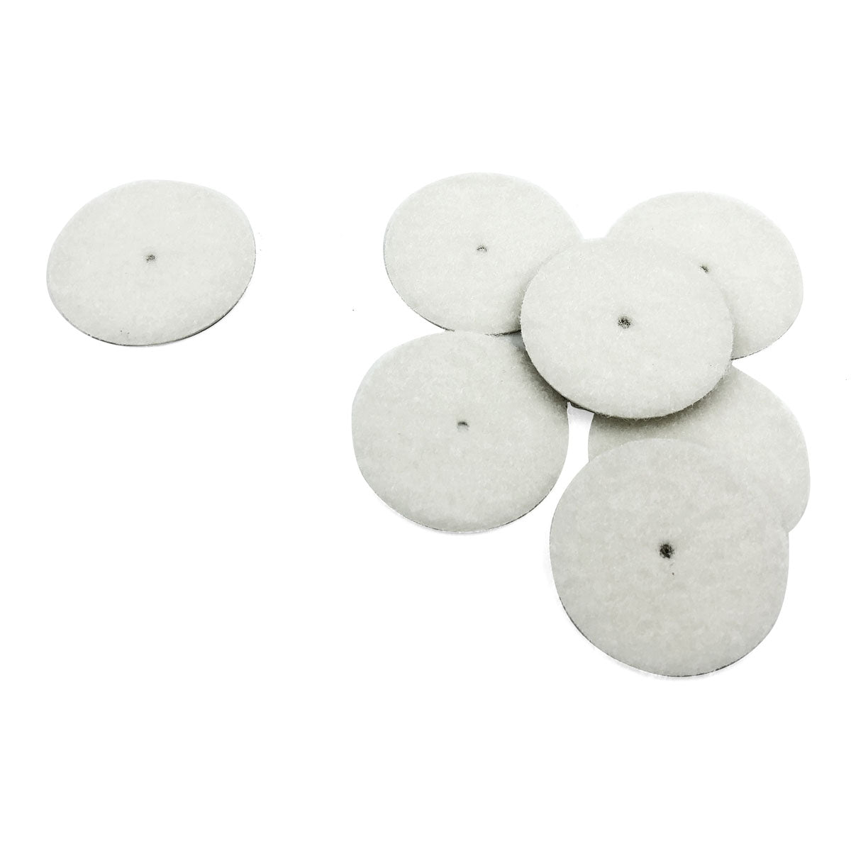 Trem Velcro discs with loop (F) white white d. mm 45 Hole mm 3 50 pcs