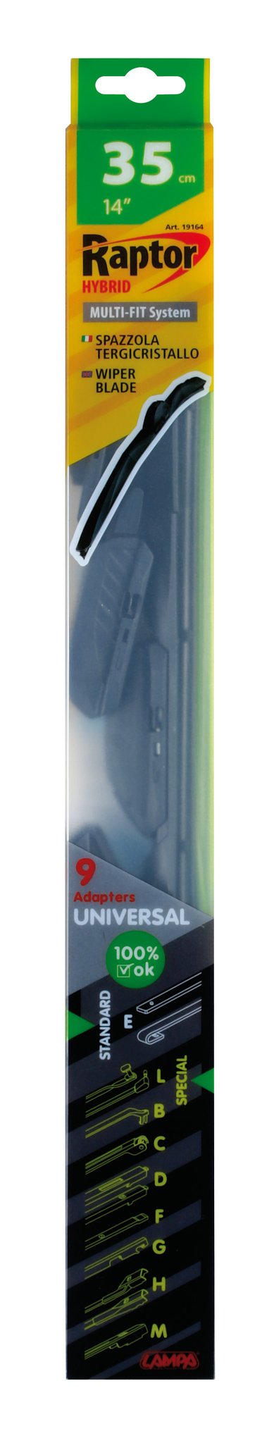 Lampa Raptor Hybrid Spazzola Tergicristallo 35 cm (14")