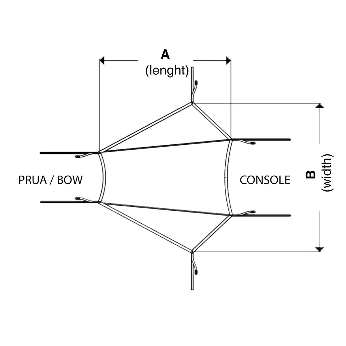 Covy Tendalino di estensione anteriore per T-TOP taglia S