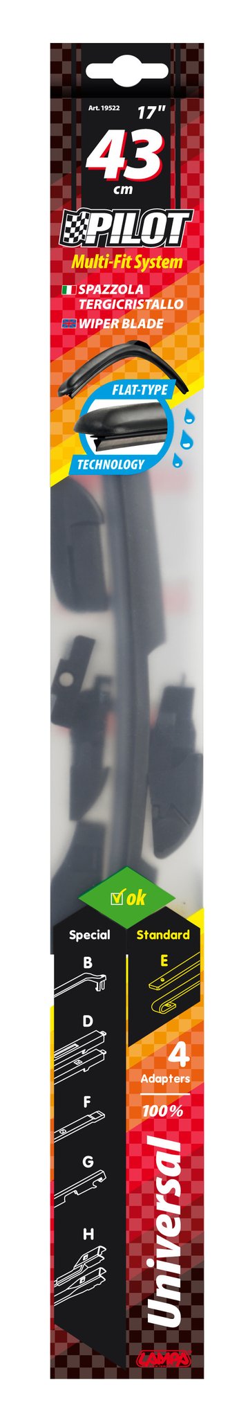 Pilot, spazzola tergicristallo - 43 cm (17") - 1 pz