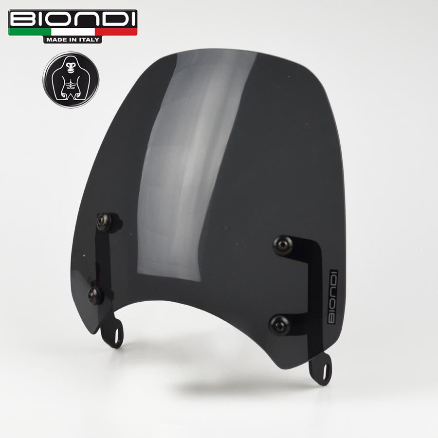 Biondi Cupolino Sport Fumè Scuro con Kit Montaggio - Benelli, Moto Guzzi V7, Triumph Bonneville, Yamaha XSR