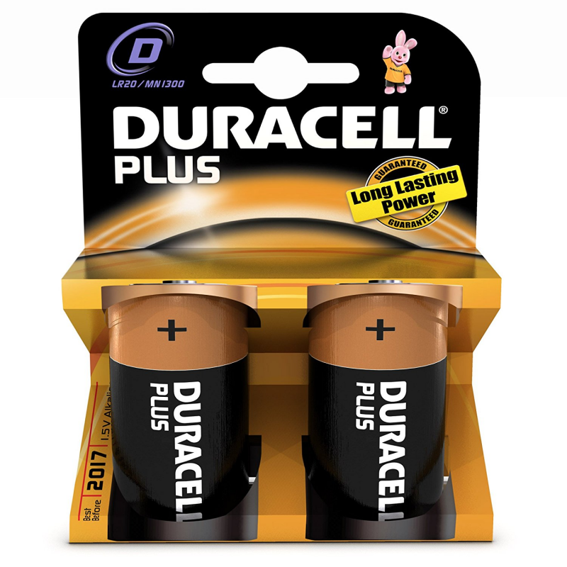 Duracell Pile Alcaline Power Plus D Torcia