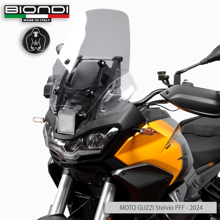 Biondi Cupolino Touring Fumè Chiaro Moto Guzzi Stelvio 2024 +6 cm
