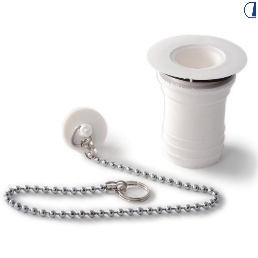 Di-Tec Piletta dritta bianca Ø 32 mm per lavello camper