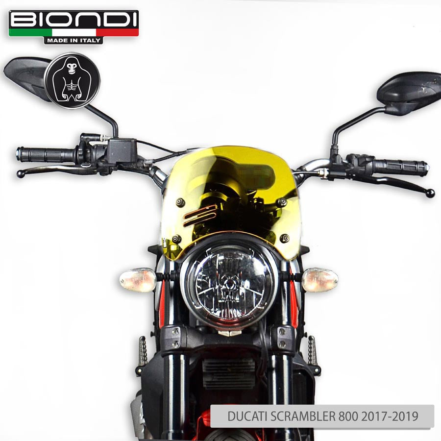 Biondi Cupolino Caffè Giallo Ducati Scrambler 400 / 800 / 1100 - Kit Montaggio incluso