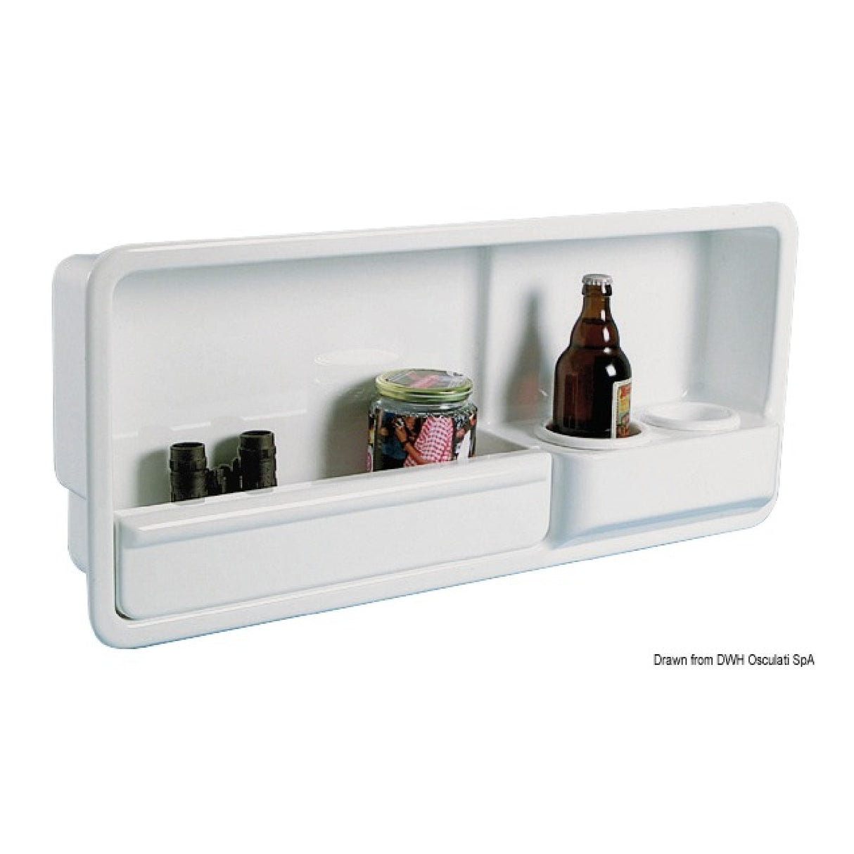 Osculati Vano laterale portaoggetti provvisto di due portabicchieri /lattine/ piccole bottiglie 20.027.01