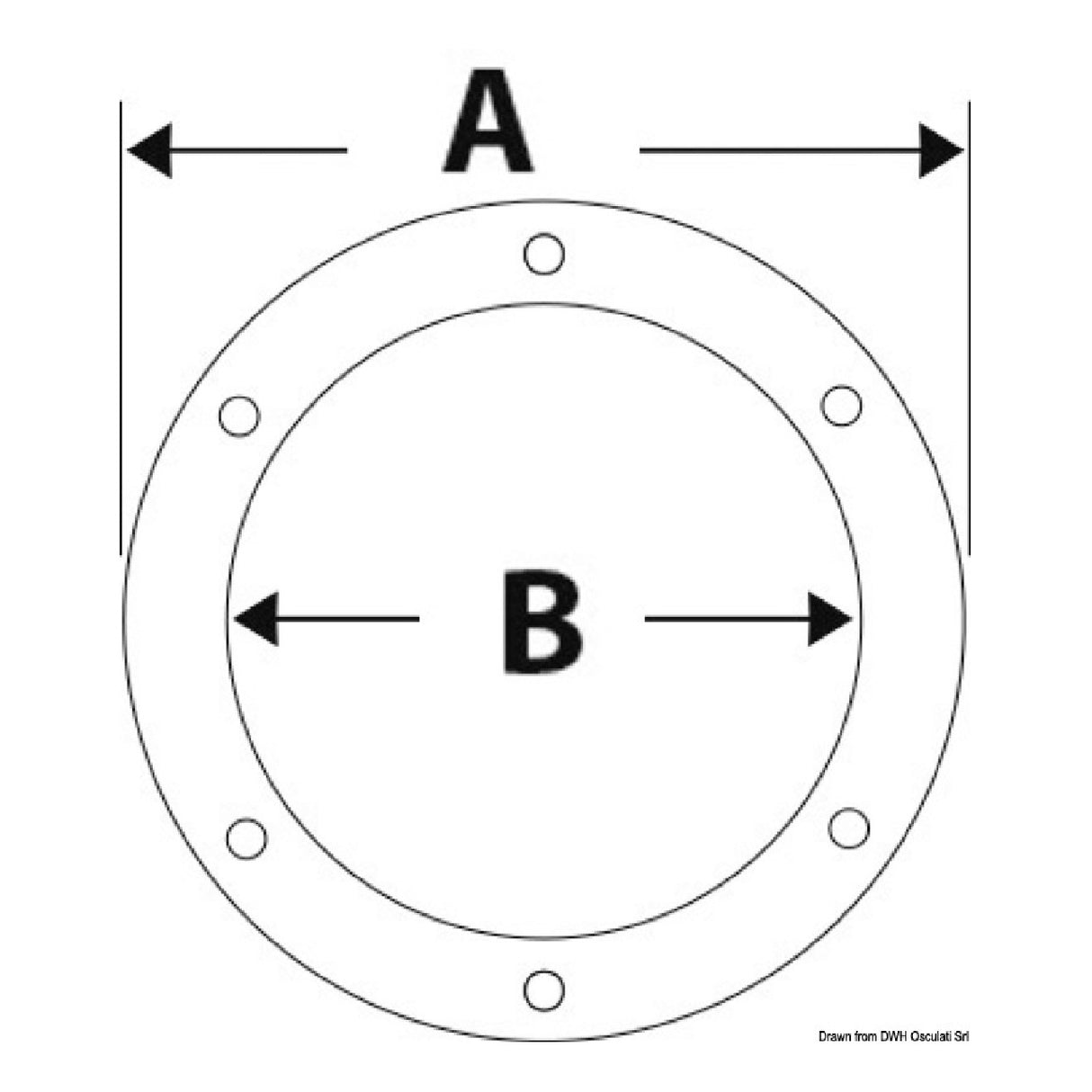 Tapón de inspección blanco Osculati 102 mm con fácil apertura 20.201.00