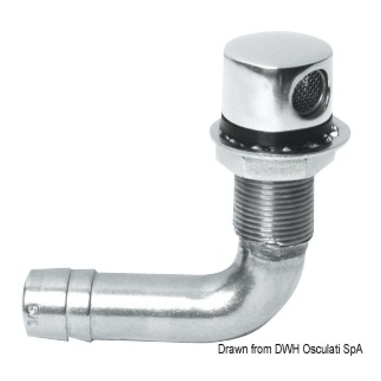 Osculati Edelstahl-Entlüfter 90 16 mm 20.288.01
