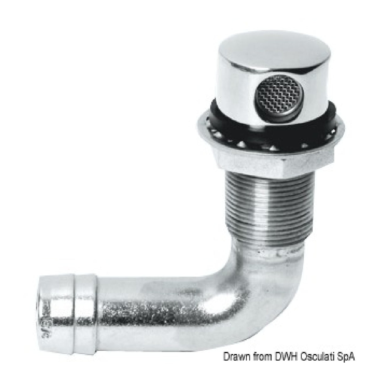 Osculati Stainless steel breather 90 19 mm 20.289.01