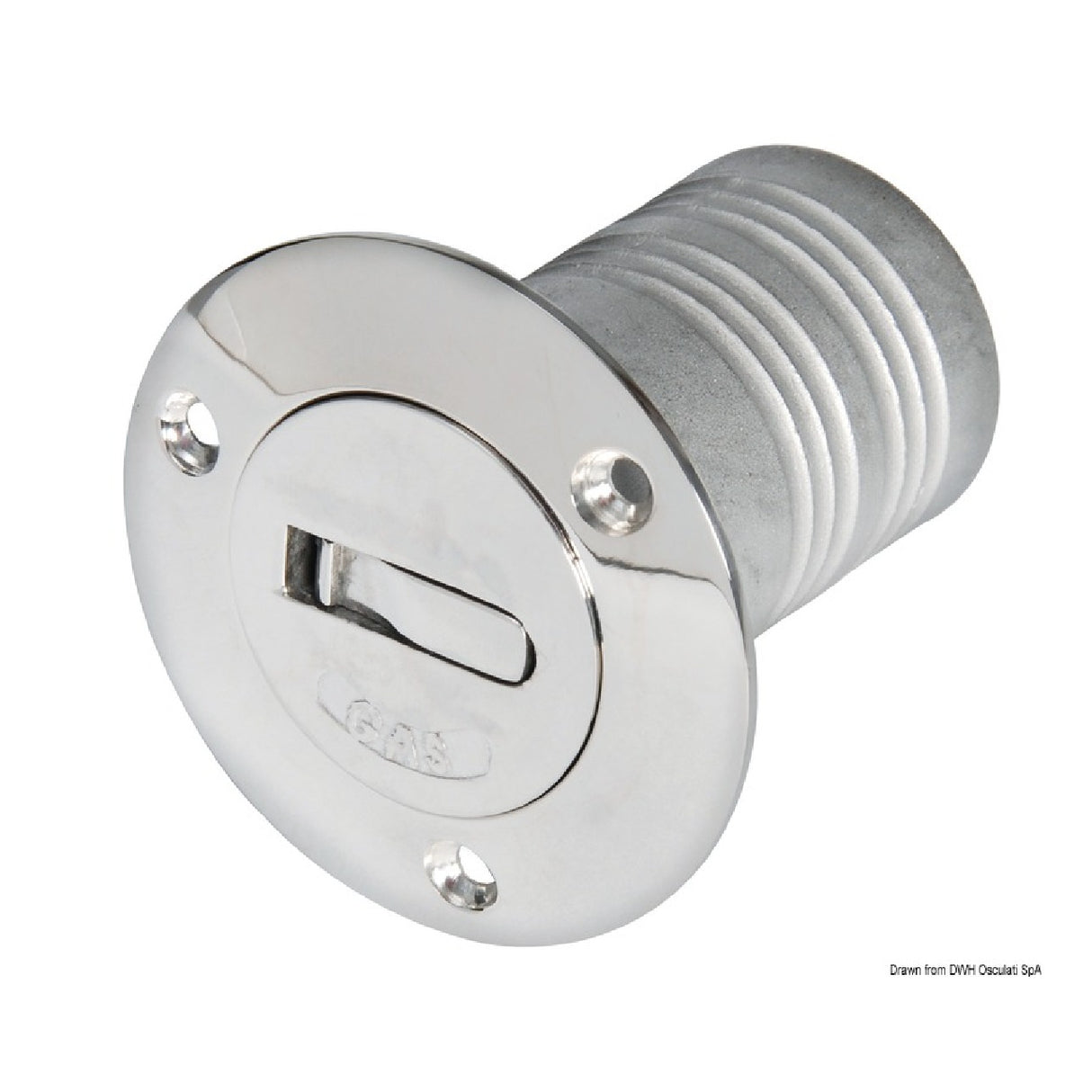 Osculati Chromed brass flush-fitting utility cap with tilt opening 20.367.00