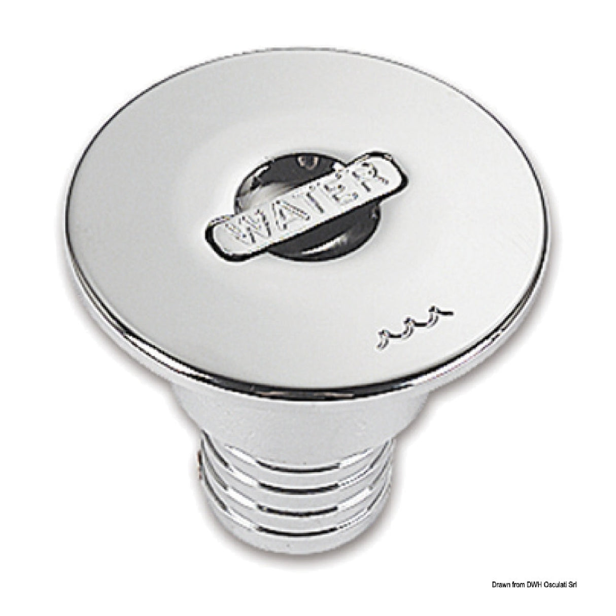 Osculati Bündiger Einfülldeckel aus verchromtem Messing 20.667.01
