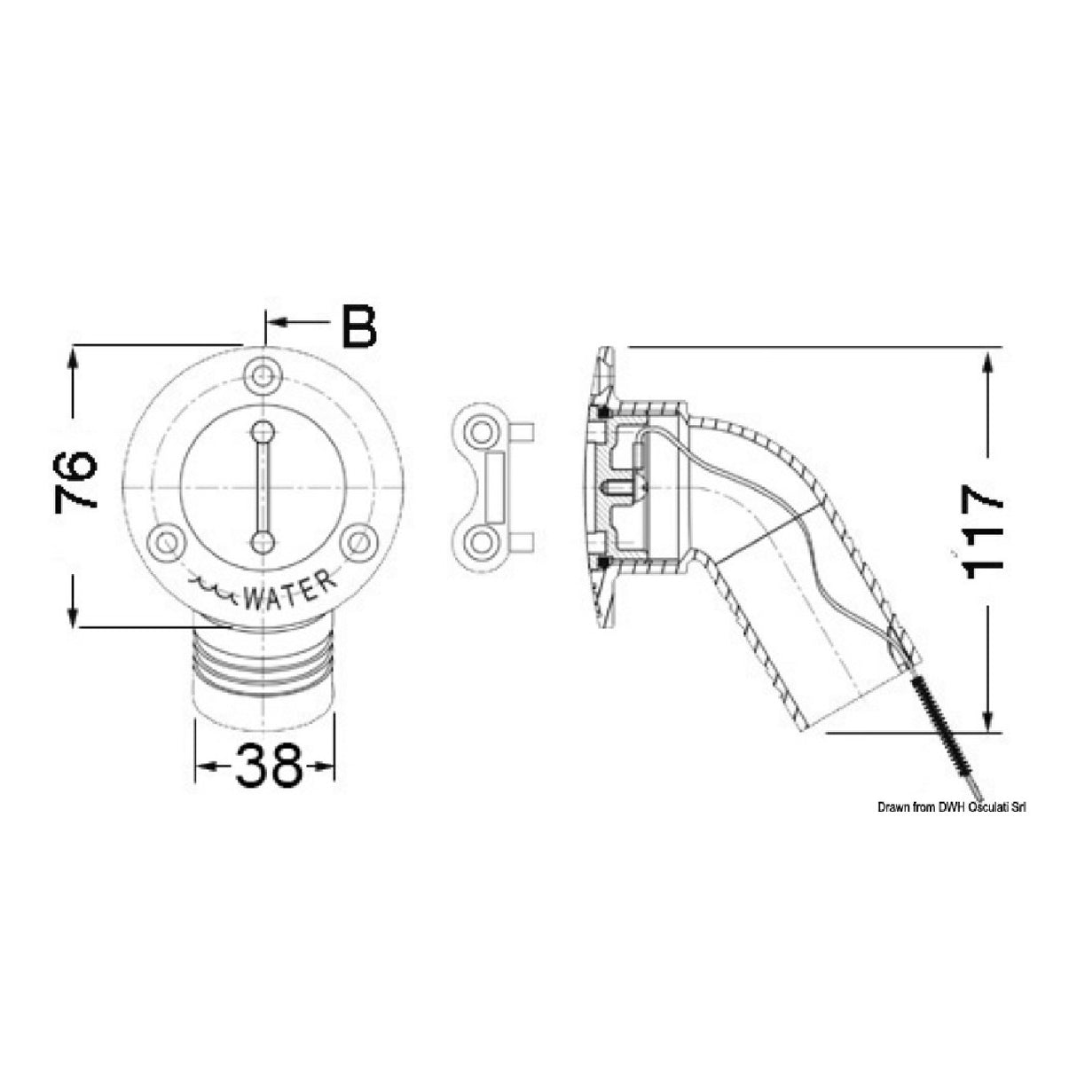 Osculati Tappo imbarco a filo 20.867.01