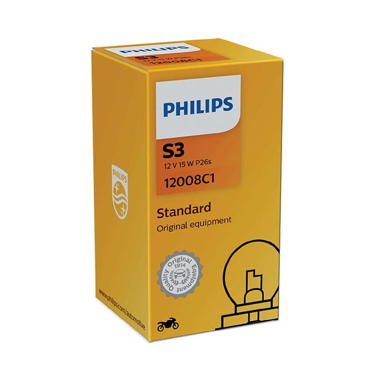 Bombilla de repuesto Philips S3 - 12 V 15 W P26s